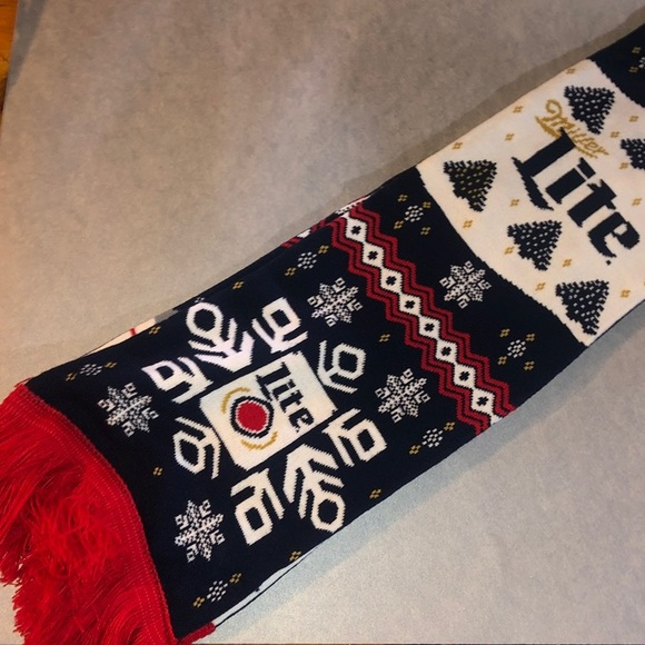 🆕 Miller Lite Beer Ugly Sweater Scarf- Unisex🆕 - Picture 1 of 8
